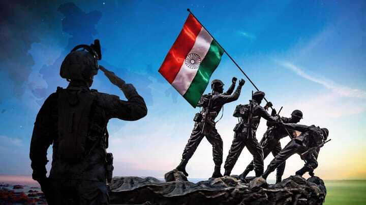 India-military-with-national-flag